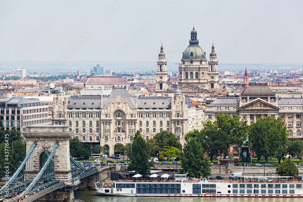 Hungary, Budapest, view of Sacred Stephane's basilica