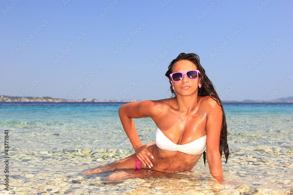 Young woman on the beach Young woman on the beach