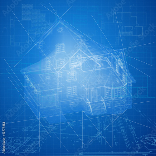 Urban Blueprint (vector). Architectural background