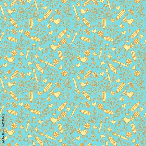 Childlike seamless pattern