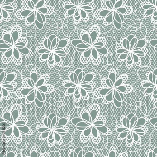 Old lace background, ornamental flowers. Vector texture.