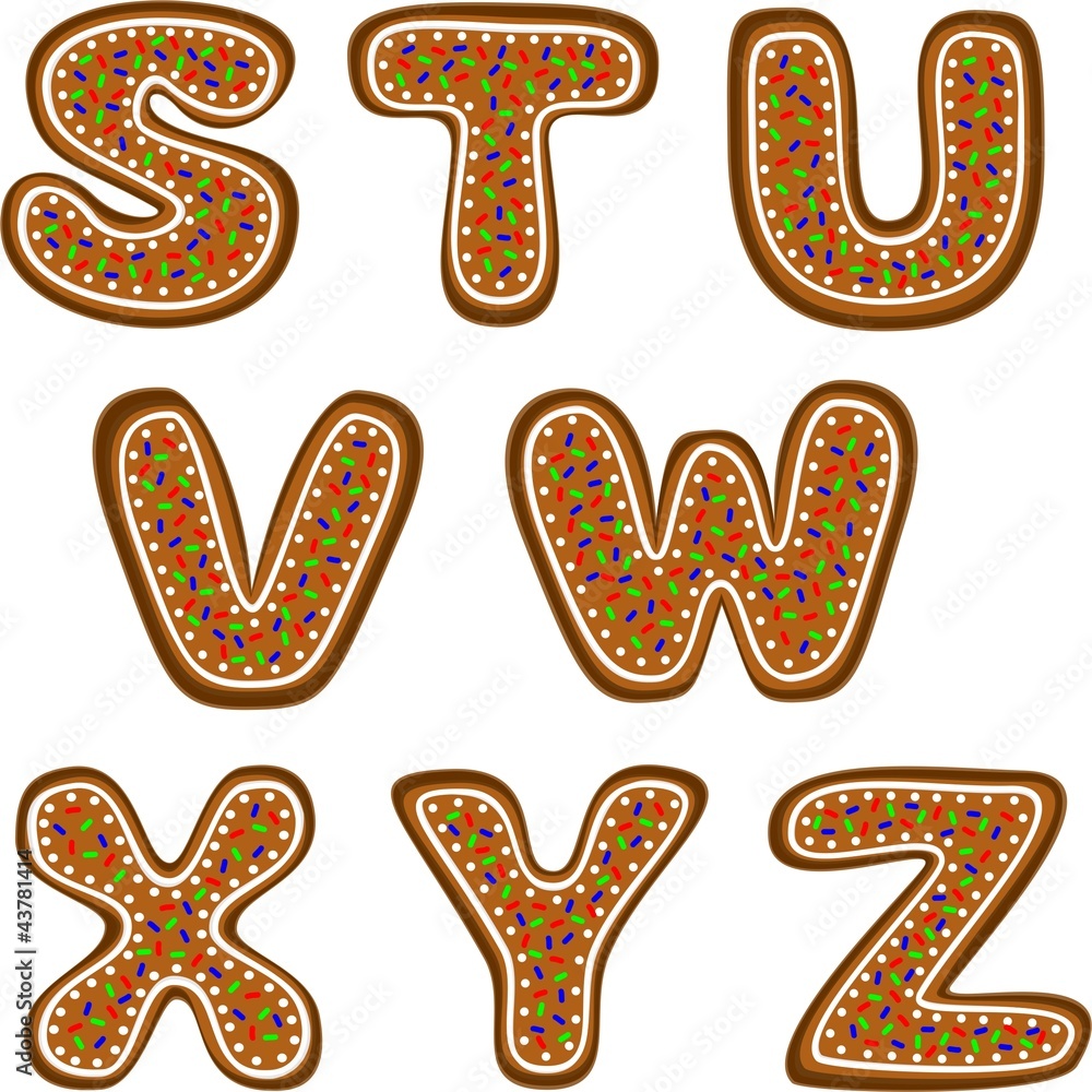 gingerbread alphabet 3