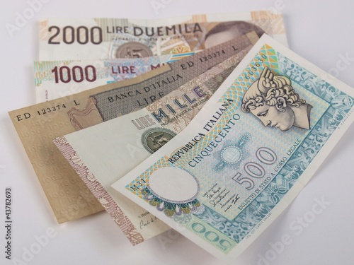 Obraz na plátně Italian old liras