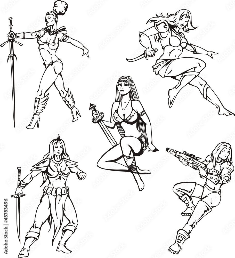 Fototapeta premium Amazon girls