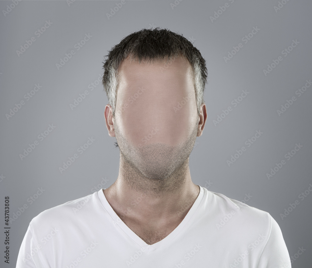 Faceless person portrait Stock Photo