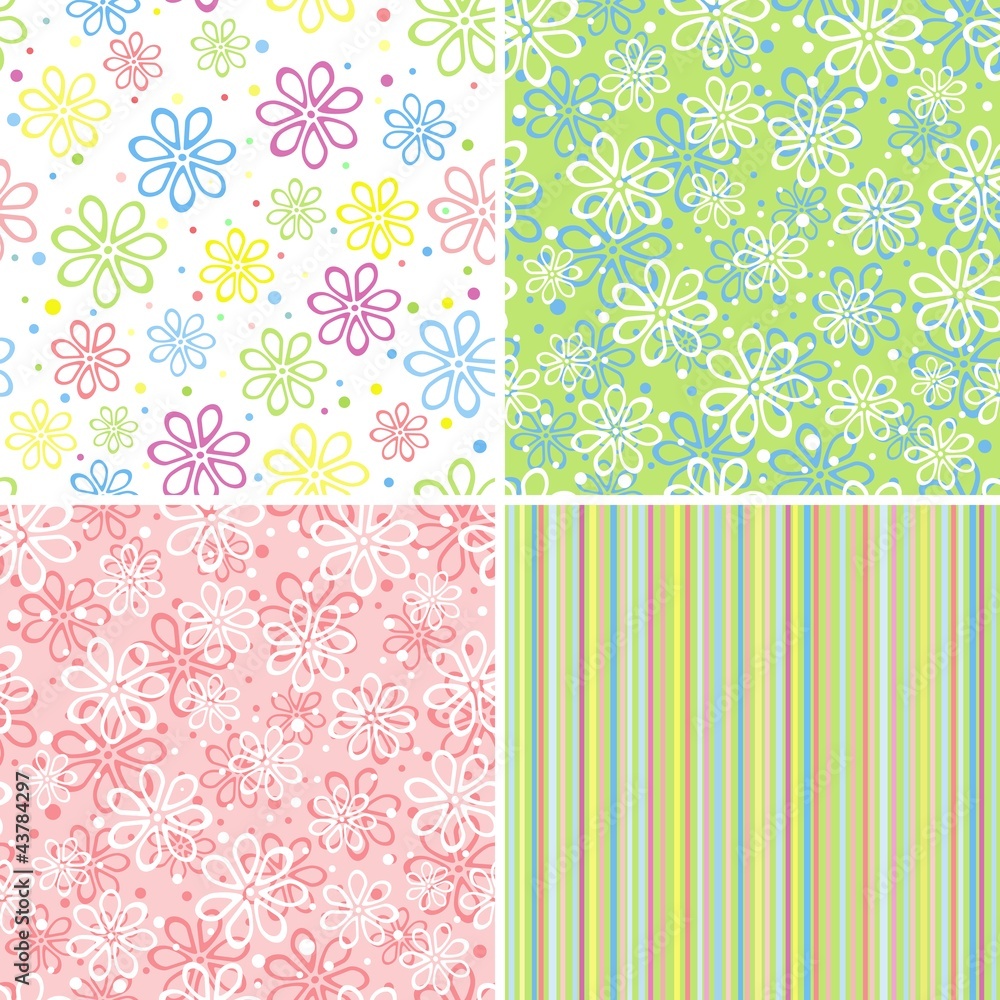 set of abstract seamless backgrounds set of abstract seamless backgrounds