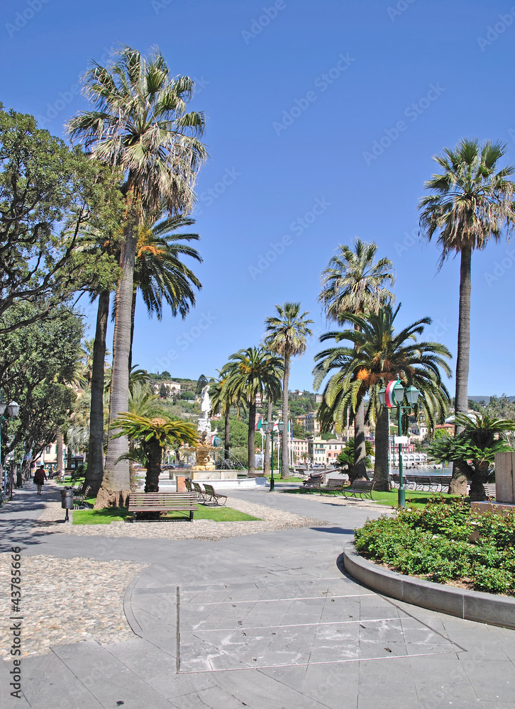 die Palmenpromenade von Santa Margherita Ligure