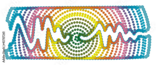 Abstract Vibrant Wave of Music - Dot Style