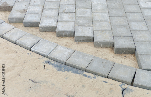 paving a sidewalk