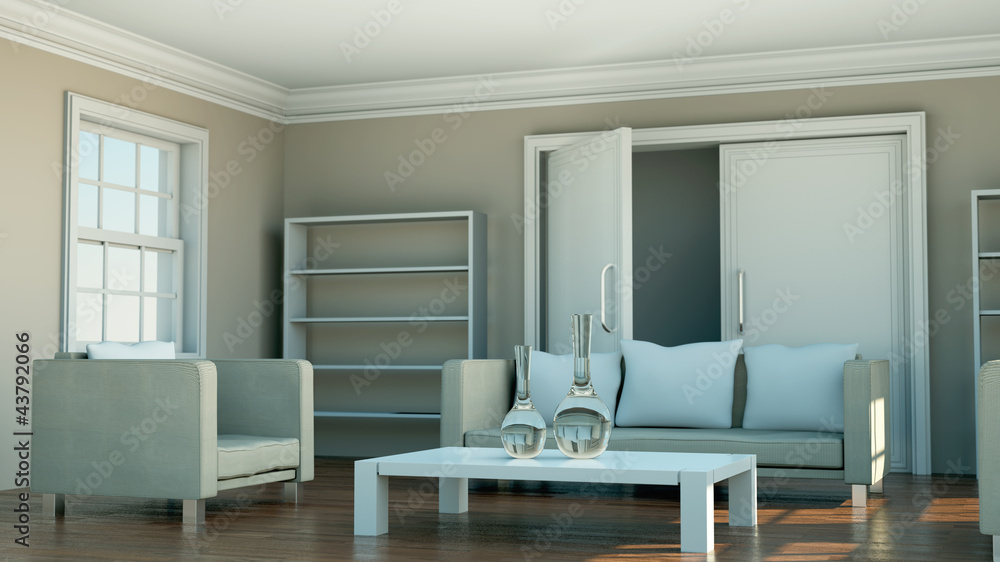 Fototapeta premium Wohndesign - Wohnung beige