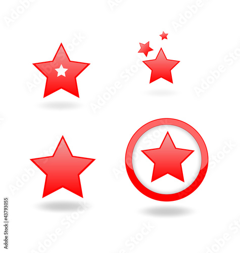 red stars vectors