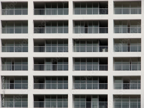 New apartment building facade in Panama City, Panama