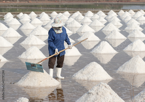 saline in samut sakorn, thailand