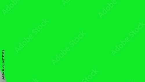 Animation of ghosts flying with the word Boo! on a green screen.