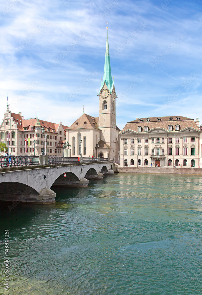 Fototapeta premium Zurich in summer