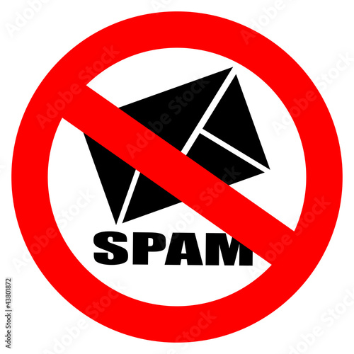 No spam vector sign