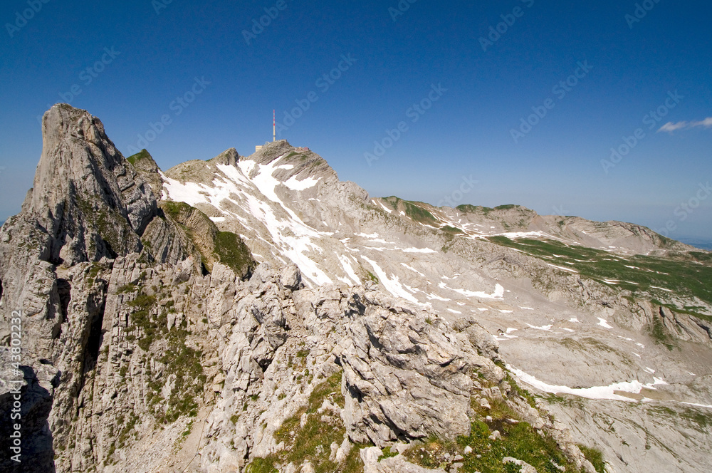 Fototapeta premium Säntisgipfel - Alpstein - Alpen - Schweiz