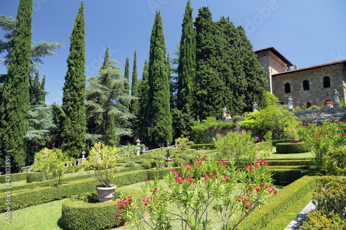 Garden of Villa Peyron in Fiesole, Florence, Tuscany, Italy, Eur photo