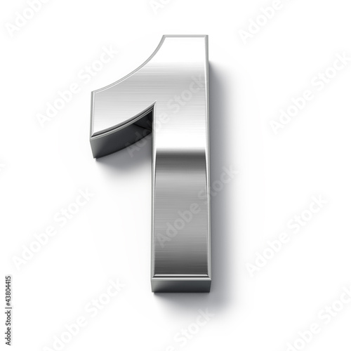Fototapeta 3d Metal numbers - number 0