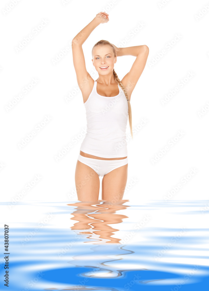 Fototapeta premium beautiful woman in cotton undrewear