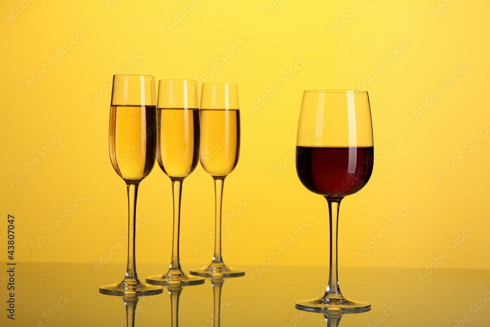 Glasses with wine Glasses with wine