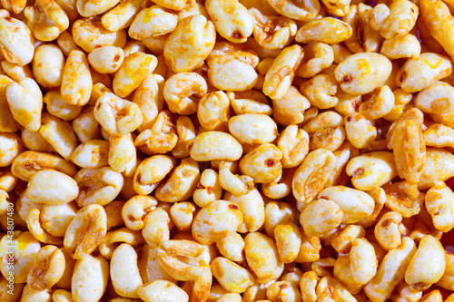 Canvas-taulu Background with popped wheat grains