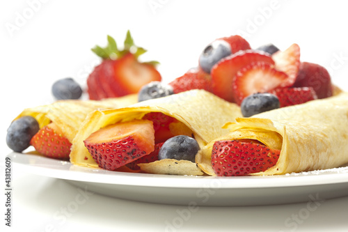 Fresh Homemade Strawberry Crepes