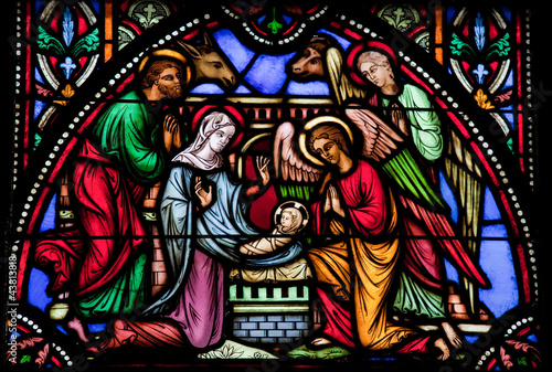 Nativity Scene - Stained glass window