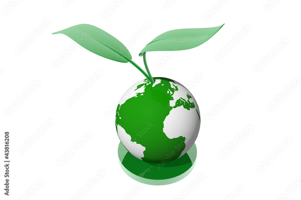 Símbolo de planeta ecológico