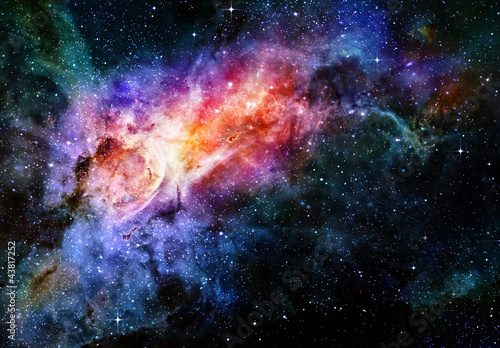 Fototapeta Naklejka Na Ścianę i Meble -  starry deep outer space nebula and galaxy