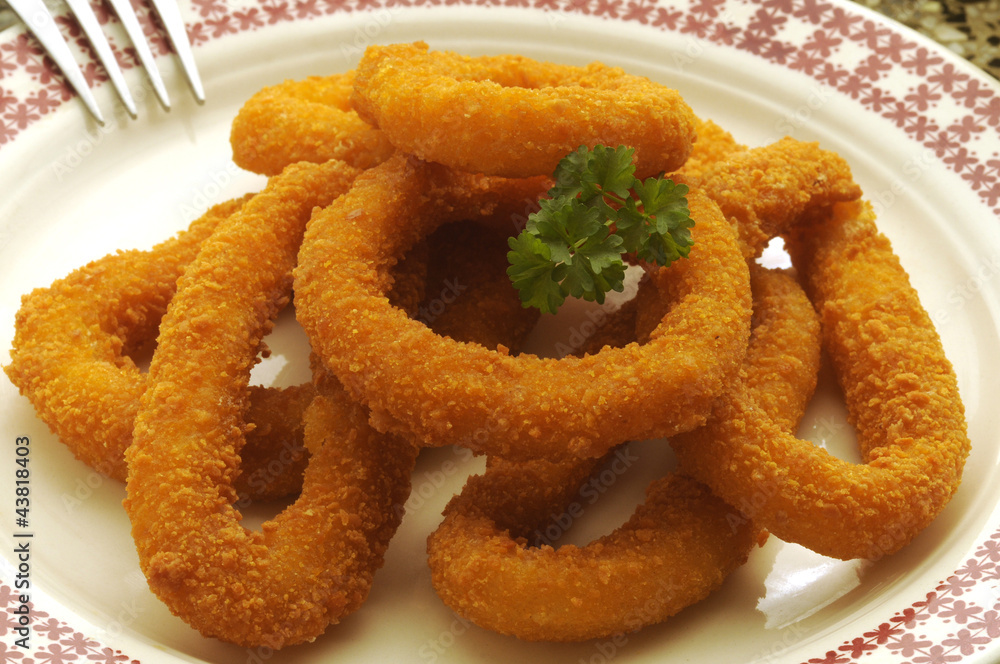 Fried calamares Calamares fritos Panierte Tintenfischringe Fried calamares Calamares fritos Panierte Tintenfischringe