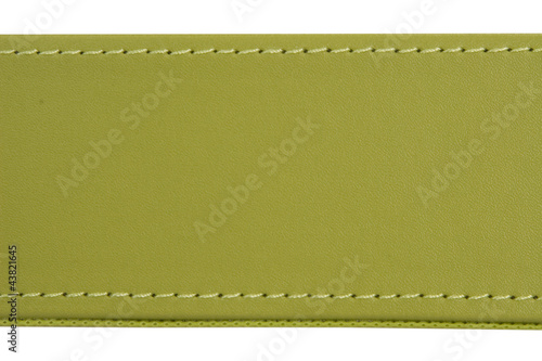 Φωτογραφία thread seam on green leather