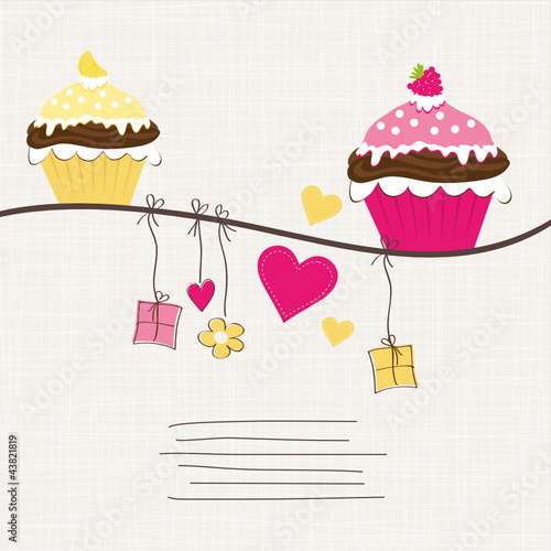 Cupcakes, Geschenke und Herzen