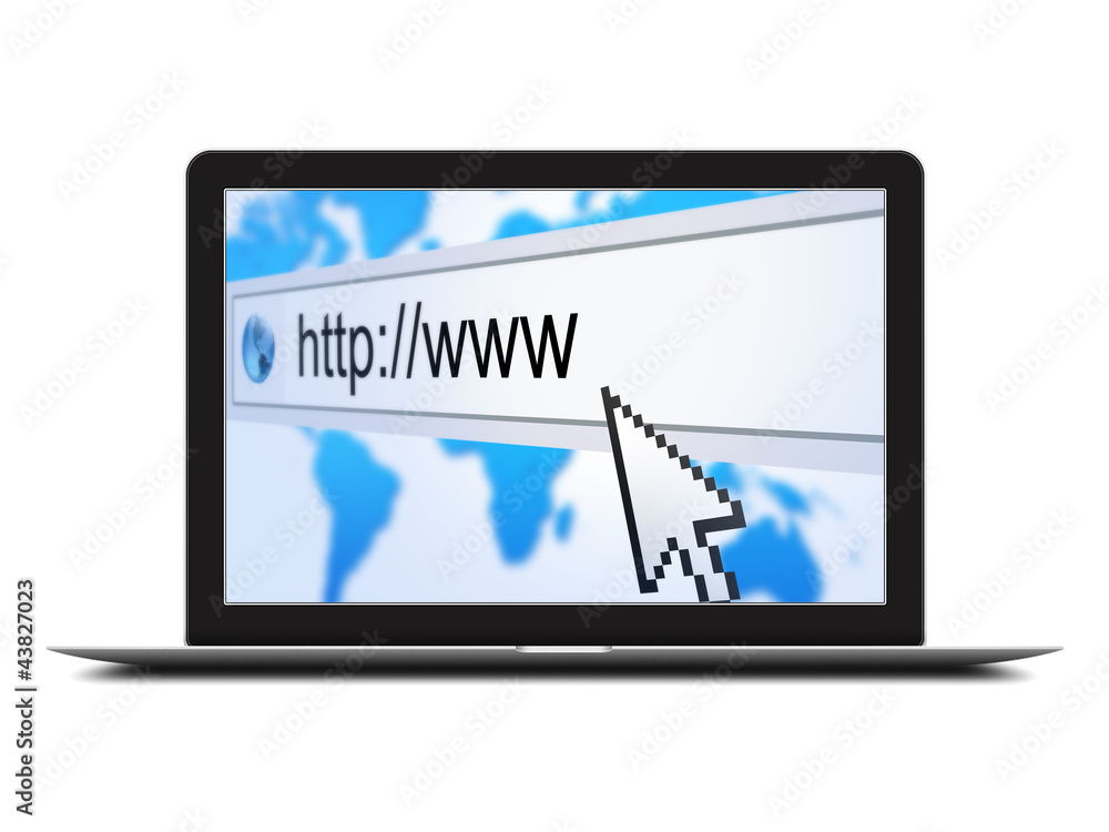 laptop with internet browser laptop with internet browser