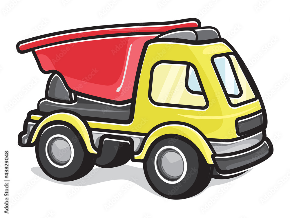 Naklejka premium Kids toy truck