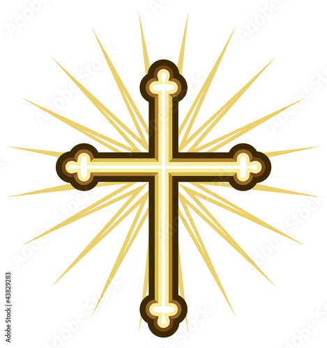 Golden cross photo