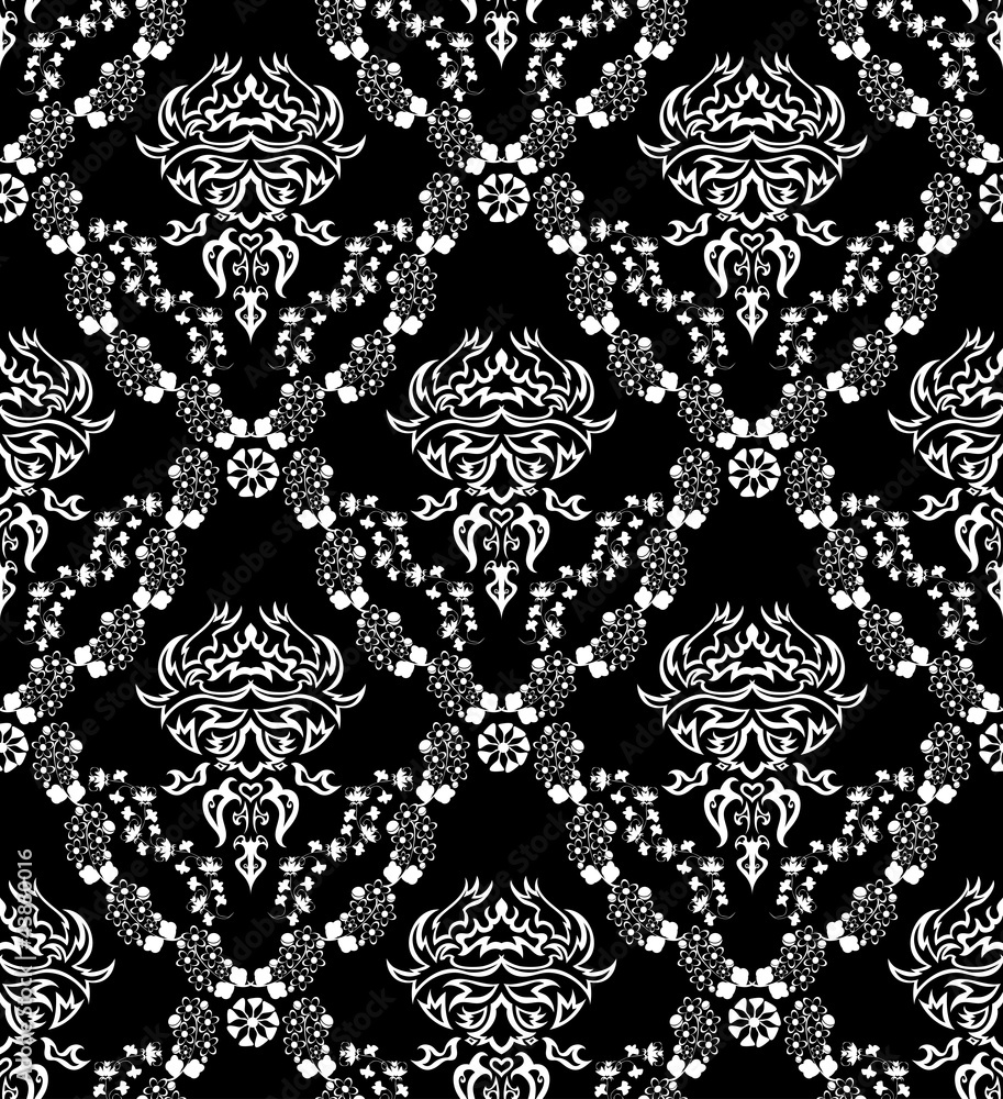 Fototapeta premium seamless damask pattern
