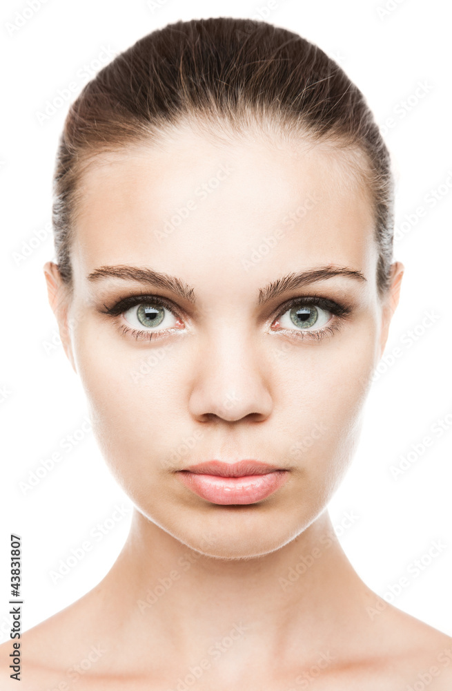 Close up portrait of a beautiful female model Close up portrait of a beautiful female model