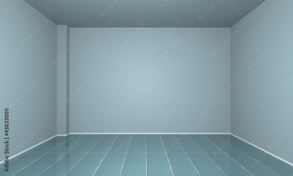 3d rendered empty room with tile floor 3d rendered empty room with tile floor