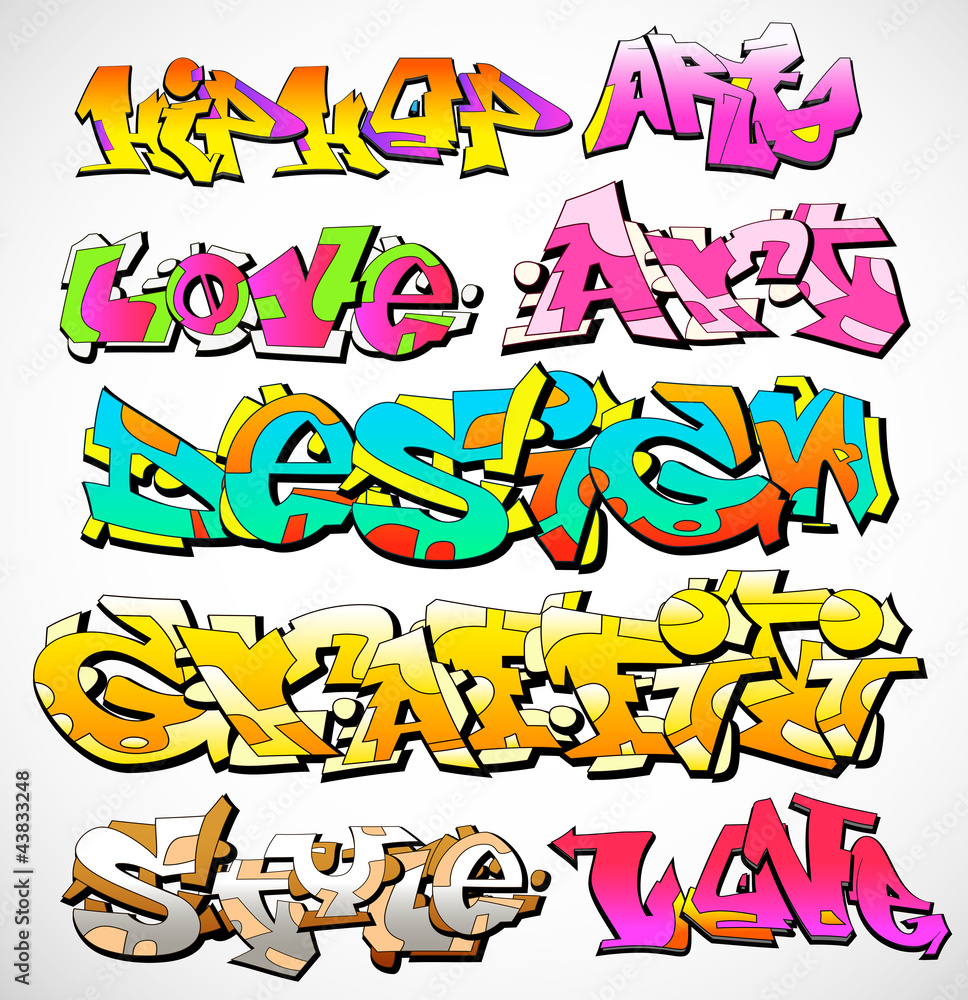 Naklejka premium Graffiti Urban Art Vector