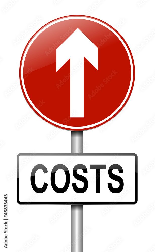 Cost increase concept. Cost increase concept.