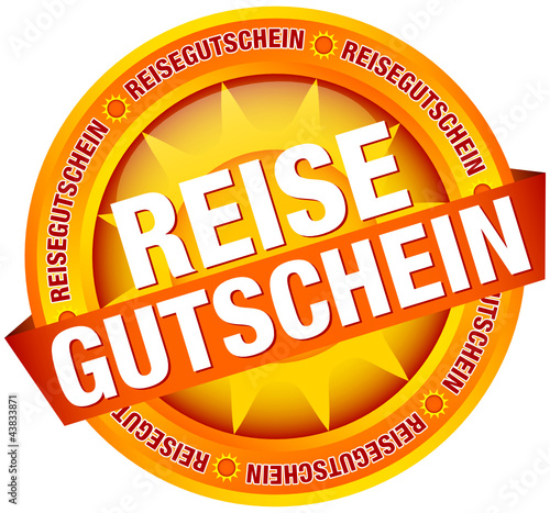 Button Banner "Reisegutschein" Sonne