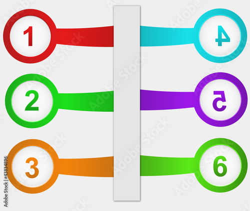 BANNERS WITH NUMBERS AND PLACE FOR OWN TEXT