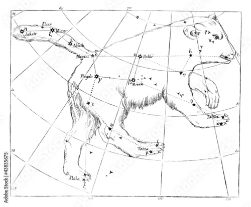 Bilde på lerret Constellation : Ursa Major - Grande Ourse