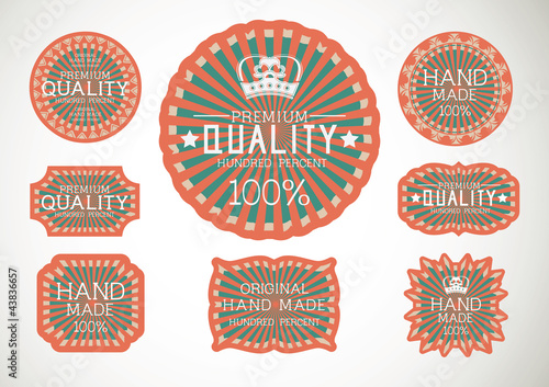 Vintage label Style with eight Design Element