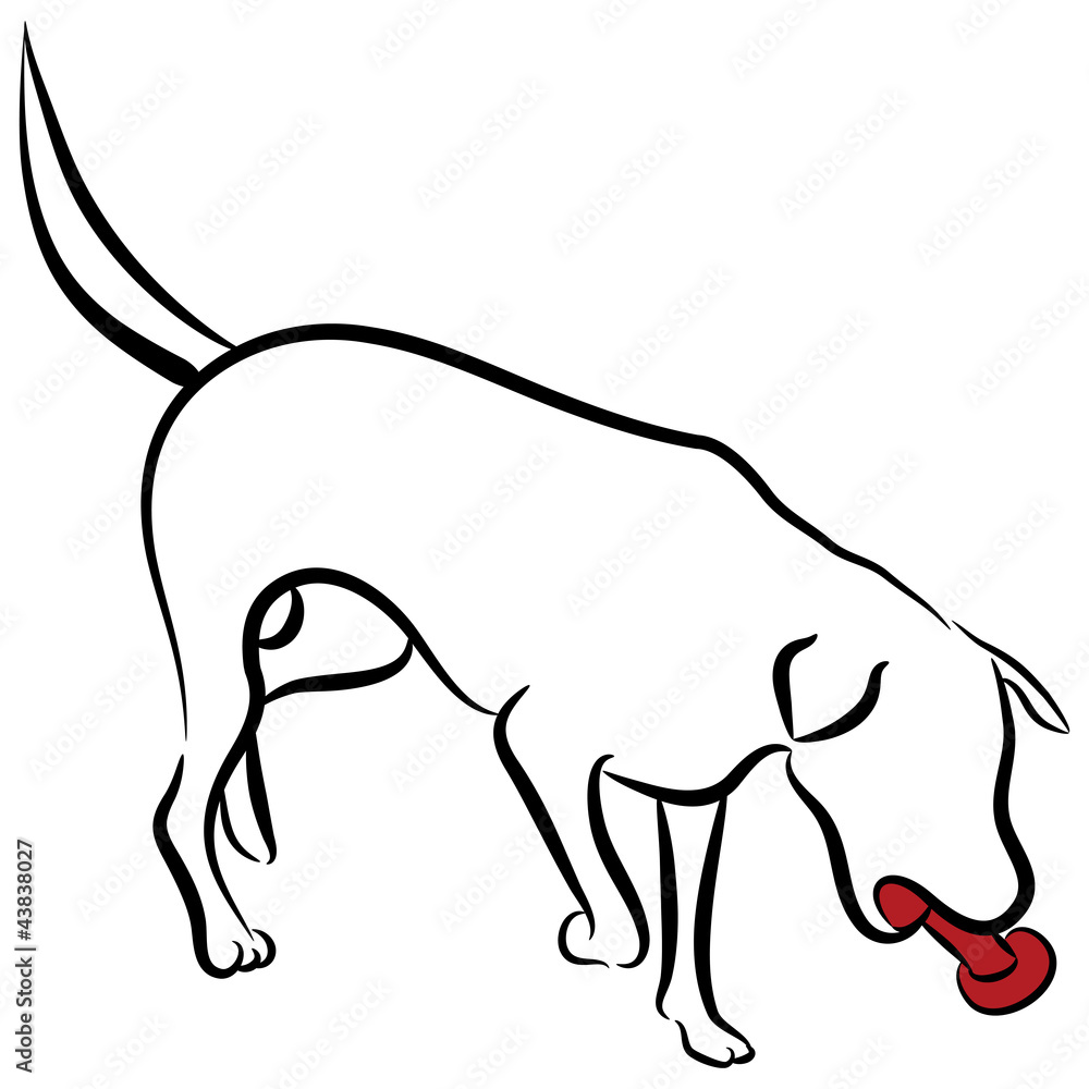 Abstract Elegant Labrador Dog Chewing Toy Abstract Elegant Labrador Dog Chewing Toy