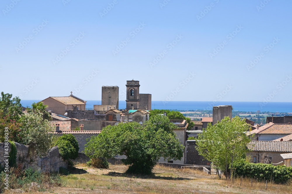 Panoramic view of Tarquinia. Lazio. Italy.