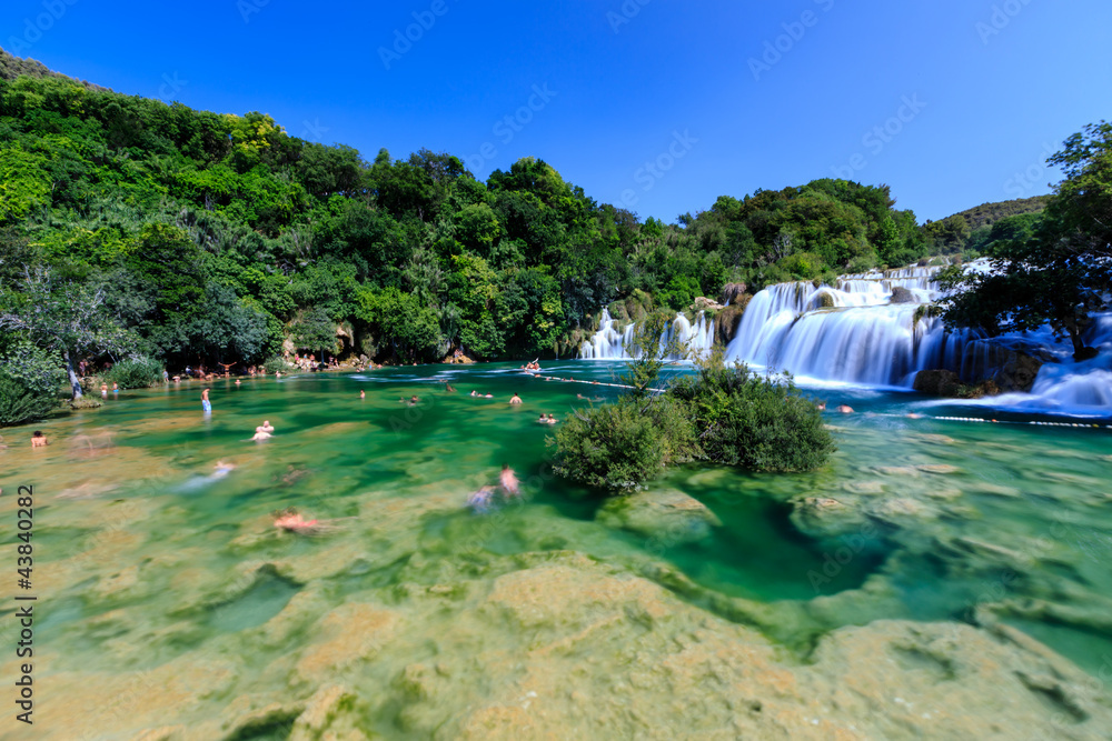 National Park Krka and Cascade of Waterfalls on River Krka, Croa