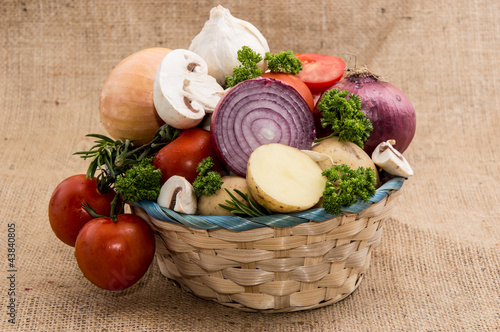 Basket with Vegetables