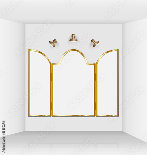 Virtual art gallery with gothic frames